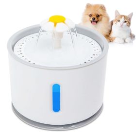 2.4L Automatic Dog Cat Water Fountain Electric LED Pet Flower Water Dispenser Ultra Silent Health Cat Waterer Auto Off Level Window