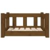 Dog Bed Honey Brown 21.9"x17.9"x11" Solid Wood Pine