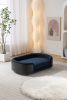 Scandinavian style Elevated Dog Bed Pet Sofa With Solid Wood legs and Black Bent Wood Back, Cashmere Cushion,Large Size