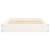 Dog Bed White 28.1"x21.3"x3.5" Solid Wood Pine