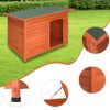 Waterproof Wood Dog House Pet Shelter Natural Wood Color L