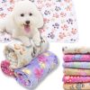 Soft and Fluffy High Quality Pet Blanket Cute Cartoon Pattern Pet Mat Warm and Comfortable Blanket for Cat and Dogs Pet Supplies