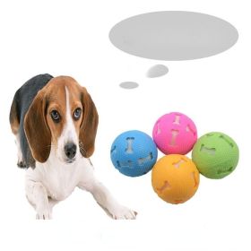 Fashion Natural Rubber Ball Pet Toy Cute Hollow Footprint Training Elastic Durable Chew Play Ball Toy for Dog and Cat (Color: Green)