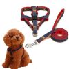 Pet Dog Chest Back Leash Set Adjustable Dogs Chest Back Traction Rope Puppy Pet Nylon Durable Outdoor Walking Rope Chain Belt