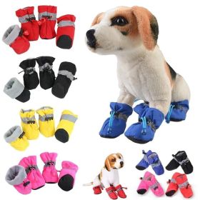 Anti-slip Pet Dog shoes Waterproof boots shoes puppy cat socks boots dog shoes (Color: Pink, size: 5)