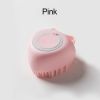 Softness Silicone Pet Brush For Dog & Cat; Dog Hair Massage Bath Brush With Shower Gel Dispenser