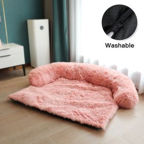 Pet Sofa; Warm Plush Pet Cushion For Indoor Dogs & Cats; Dog Blanket; Washable Pet Bed (Color: Pink, size: XS)