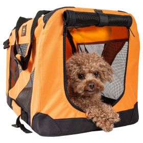 Folding Zippered 360 Vista View House Pet Crate (size: large)