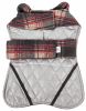 Touchdog 2-In-1 Tartan Plaided Dog Jacket With Matching Reversible Dog Mat