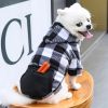 1pc Black Plaid Zip Pocket Pet Sweatshirt; Dog Clothes For Puppy And Cat; Pet Apparel