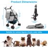 4 Wheels Pet Stroller Foldable Carrier Strolling Cart Travel Jogger Pet Stroller with Removable Liner Storage Basket for Dog Cat