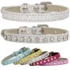 Super Shining Diamond Rhinestone Cat Collar Puppy Baby Dog Cat Collar Leather Strap Kitten Accessories Adjustable Puppy Collar